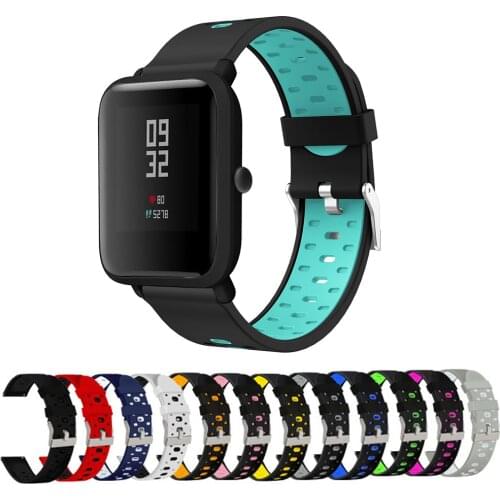 For Huami Amazfit Bip Youth／Bip S Lite Smart Watch Strap Bracelet 20mm Silicone Sport Watchband For COLMI P8 Plus/P8 Pro Bands