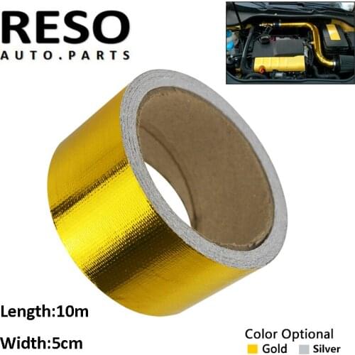 RESO--Aluminum Reinforced Tape 2'' 5/10M Adhesive Backed Heat Shield Resistant Wrap Hot Selling UNIVERSAL