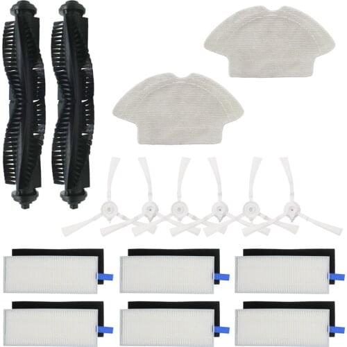 Roll Brush Side Brush Main Brush Mop Cloth HEPA filter for Qihoo 360 S6 Robotic Vacuum Cleaner Spare Parts Accessories