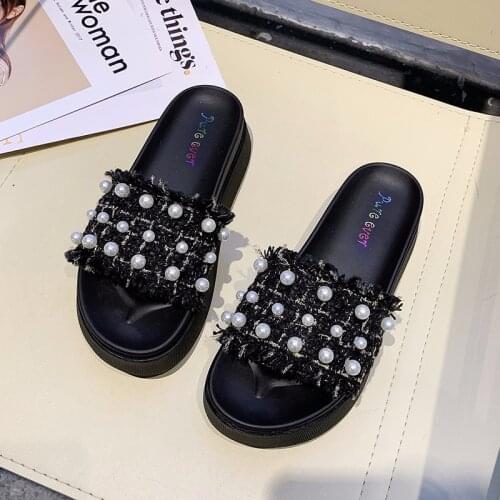 Summer Slippers Fashion New Female Sandals Open Toe Woven Sandals High Heel Platform Sandals Outdoor Beach Female Sandals