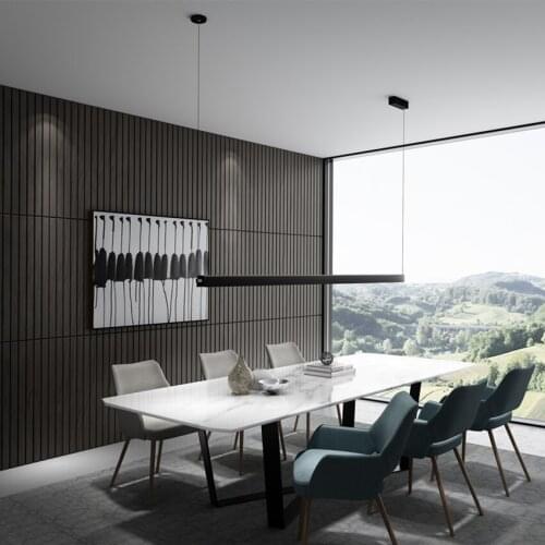 Modern Designer LED Strip Pendant Lights Lighting Dimmable Acrylic Lampshade Pendant Lamps Restaurant Bar Indoor Decor Luminarie