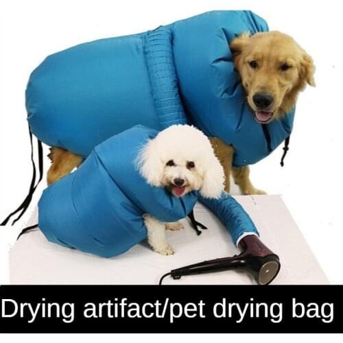 Pet Drying Box Dog Hair Drying Bag Dryer Washing Water Tank Bag Cat Dog Bathing Blow Drying Artifact Practical Dog Supplies
