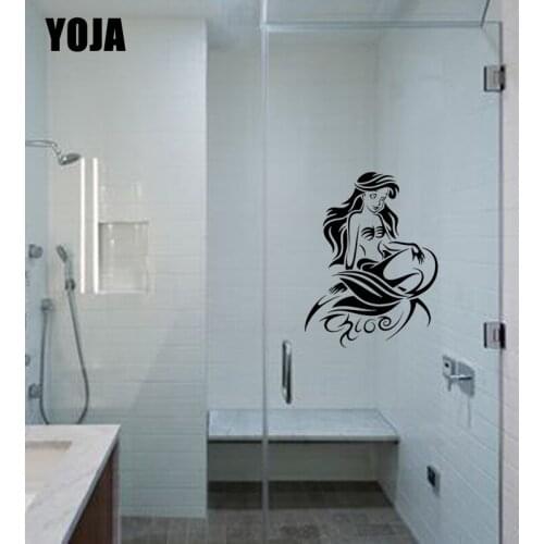 YOJA 30x22.8CM Childrens Room Mermaid Wall Sticker Bathroom Glass Kitchen Decal G2-0061