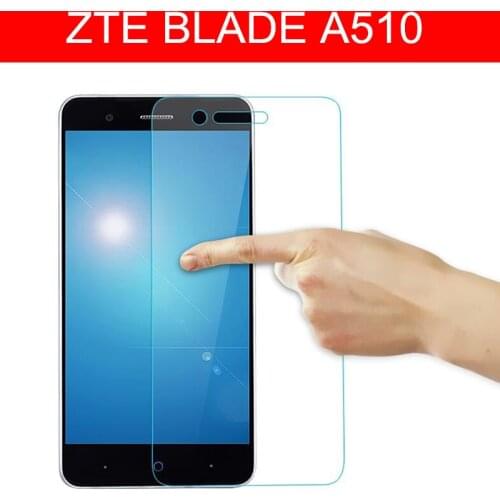 Tempered Glass For ZTE Blade A510 / A510T / BA510 Screen Protector 9H Toughened Protective Film with clean wipe zte a 510
