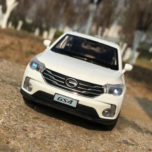 1:32 high simulation Trumpchi GS4 alloy off-road vehicle model six open door pull back sound light toy car for children gift toy