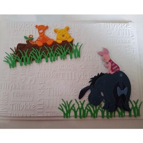 3pcs tree trunk bear tiger animal zoo Metal Cutting Dies Stencils Scrapbooking Photo Album Card Paper Embossing Craft DIY