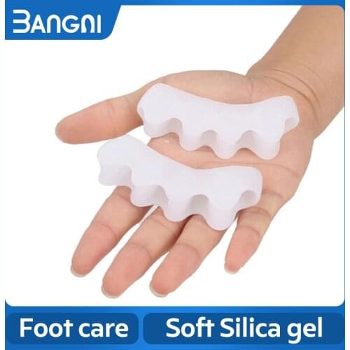 3ANGNI Silica Gel Toe Separators Corrector Orthotics Feet Bone Adjuster Silicone Orthopedic Foot Care