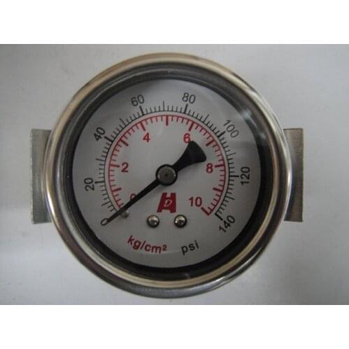 4pcs/lot Y50-ZV 2" 50mm 140psi pressure gauge ,10kg/cm2 manometer ,PT1/4" back thread with U-clamp
