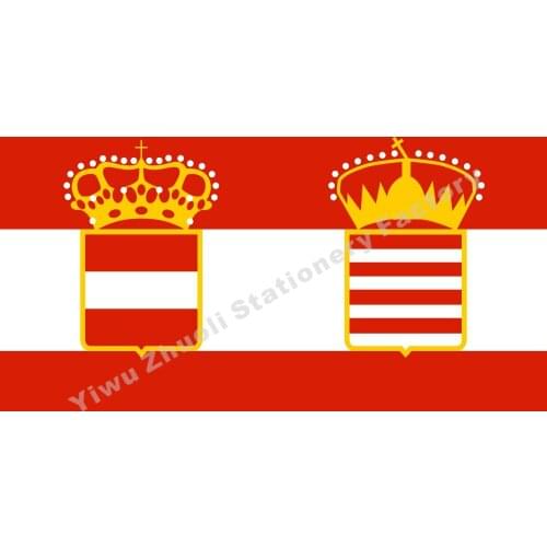 Austria-Hungary (1918) 150X90cm (3x5FT) 120g 100D Polyester Double Stitched High Quality Banner Ensign Free Shipping