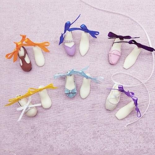 1Pair 1/6 Doll Round Square Toe Ballet Flat Shoes Mold for Blyth, Azone, Momoko, Kurhn Doll Shoes Last DIY Material Accessories