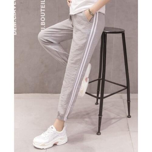 Maternity Pants For Pregnant Women Clothes Side Stripe Casual Pregnancy Pants Ninth Haren Maternity Pants Trousers Clothing