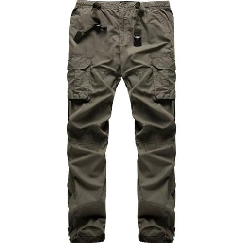 Thin Cargo Pants Men Summer Tactical Pants Male Camo Jogger Casual Plus Size Cotton Trousers Multi Pocket Military Style