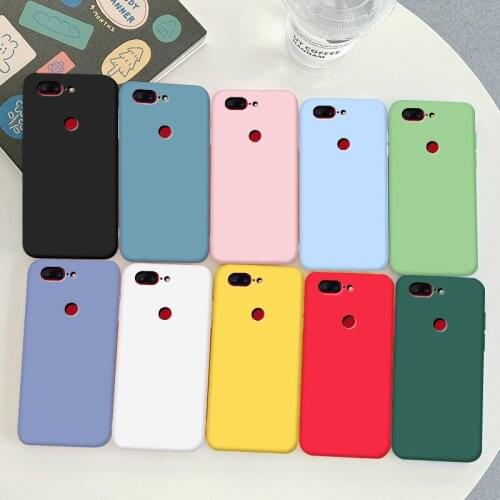 For Oneplus 5t Case Soft TPU Silicone Case For Oneplus 5t Simple Macaron Colors Candy Black Simple Phone Back Cover