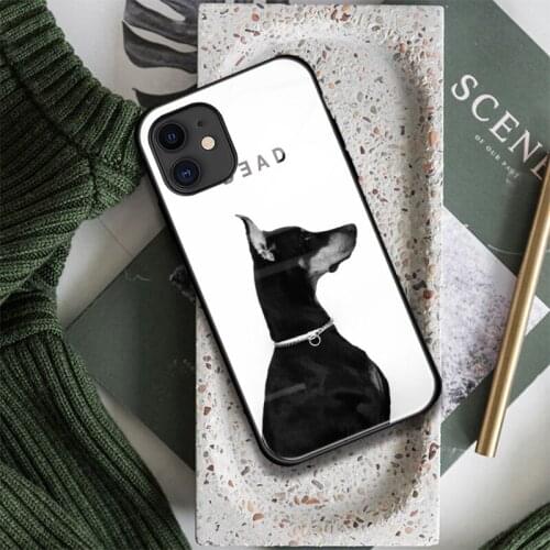Doberman Glass Soft Silicone Phone Case FOR IPhone SE 6s 7 8 Plus X XR XS 11 12 Mini Pro Max Sumsung Cover Shell