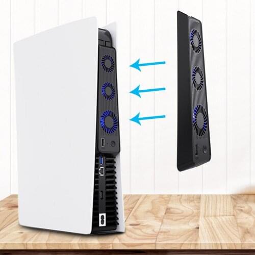 For PS5 Cooling Fan USB Cooler With 3 Cooling Fans For PS5 Host Game Console External Accessories For Sony Playstation 5