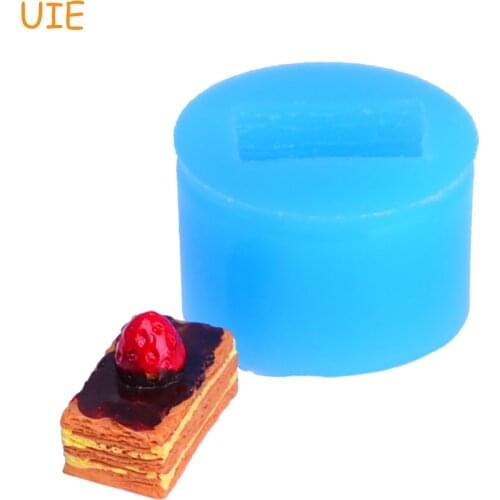 GYL345U 19.6mm Strawberry Chocolate Puff Pastry Silicone Mold for Fondant, Cake Decoration, Resin, Clay, Candle, Soap Wax