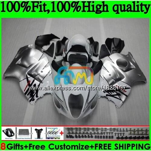 Injection For SUZUKI Hayabusa GSXR 1300 GSXR1300 08 13 Silver white 14 15 16 57BS.154 GSX-R1300 2008 2013 2014 2015 2016 Fairing