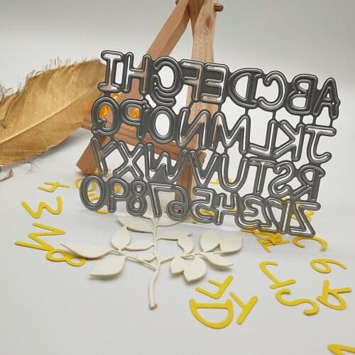 Metal Cutting Dies 26 Letters and 10 figures DIY Scrapbooking Embossing Dies Cut Stencils Cards 73*110 mm
