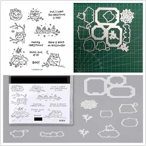 OWL Metal Cutting Dies and Stamps for Scrapbooking Christmas Craft Die Cut Stencil Card Making Mould Sheet Template