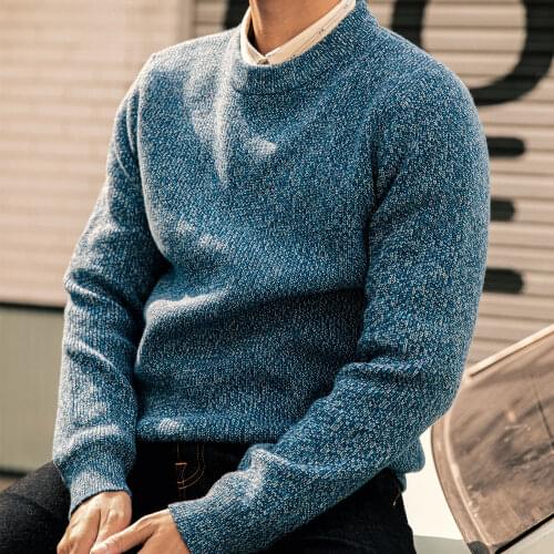 MY-0010 Red Tornado Read Description! Asian Size High Quality Long Sleeve 90% Cotton 10% Wool Thick Warm Classic Jumper