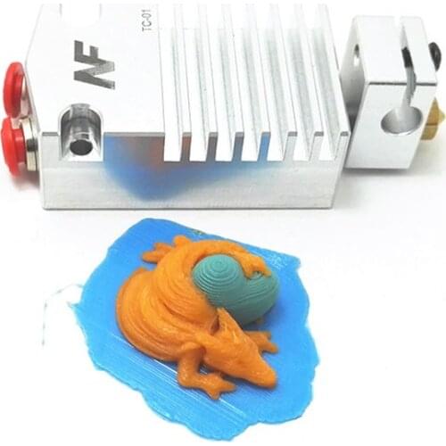 NF TC-01 3D printer extruder hot end two in one out two-color print head single nozzle color change function
