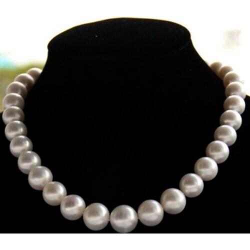 NEW 11-12MM SOUTH SEA WHITE PEARL NECKLACE 18" AAA