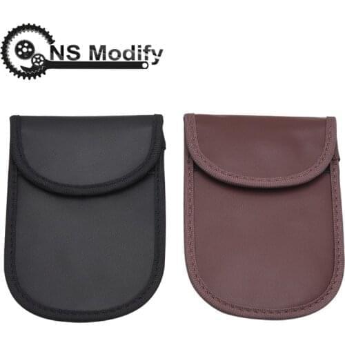 NS Modify 1Pcs Portable Anti Theft RFID Signal Blocker Faraday Keyless Entry Car Key Case Fob Pouch RFID Blocking Bag