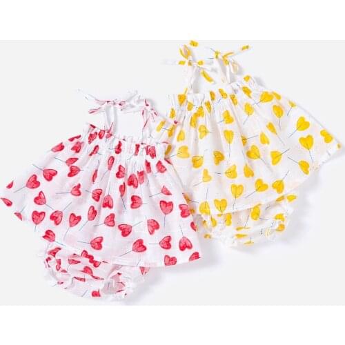 Vlinder Baby Girl dress baby clothes 6M-3T Summer Sweet Princess Style Cute Dress Newborn braces dress Infant Dresses 3pcs set