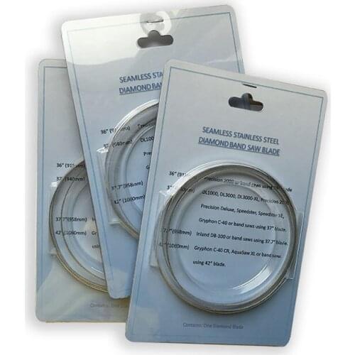 3pcs/pack Replacement Diamond Coated Band Saw Blade 42''x1/8", 1/4" For CR40 Custom XL, Aquasaw XL-C-40 CR Custom