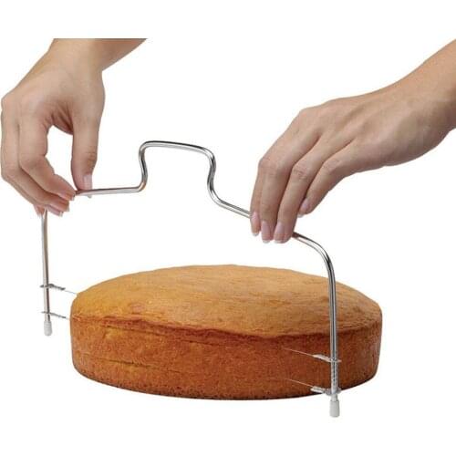 Adjustable Stainless Steel cake Saw Blade Wired Cake Slicer Cutter Baking Leveler Pizza Dough Cutter Trimmer Tool
