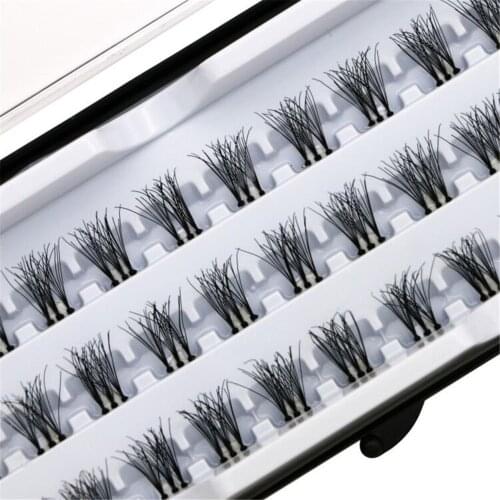 60Pcs/set Eyelash Extension Natural Faux Mink Eyelashes Individual 8/10/12/13/14mm Cluster Lashes Makeup Cilia False Eye Lashes