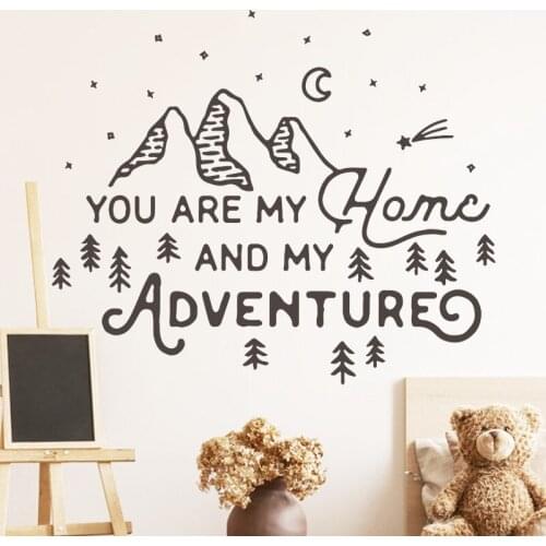 Modern Mountain Wall Stickers Boy Girl Teenager Room Decor Mural Home Living Room Wall Decoration Bedroom Decals for Furniture