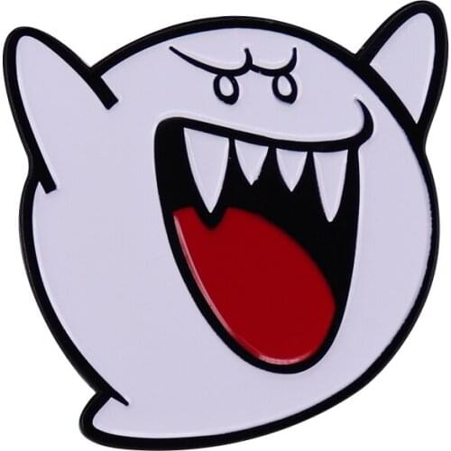 Super Scary Ghost Boo Pin Ultimate Big Boss Badge Game Fans Classci Collection