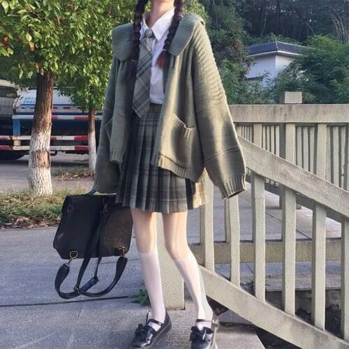 Sweater Outer Wear 2020 New Sweater Wonderland Cardigan JK Coat japanese fashion school skirt school girl uniform