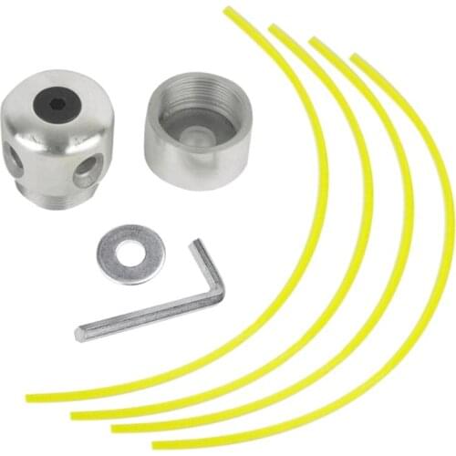 Universal Aluminum Pillar Line String Saw Grass Brush Grass Trimmer Head Lawn Mower Cutter Head Thread Line String Saw T5UC