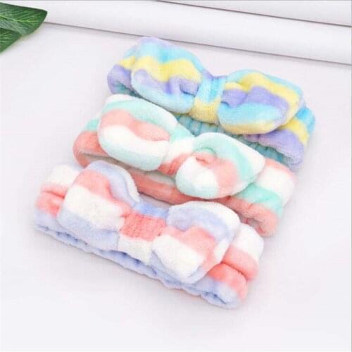 Women Elastic Hairband Band Bow-Knot Cute Head Lovely Hair Accessories Ladies Twisted Lady makeup headband Elastic Headwear