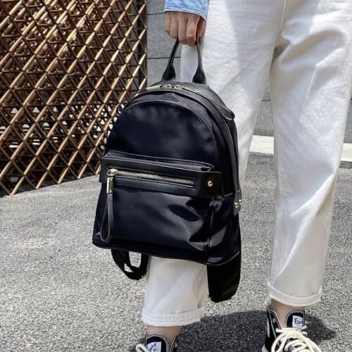 Female Vintage Small Backpack For Teenage Girls School Bag Korean Style Bagpack Female Nylon Casual Travel Bagpack Sac A Dos