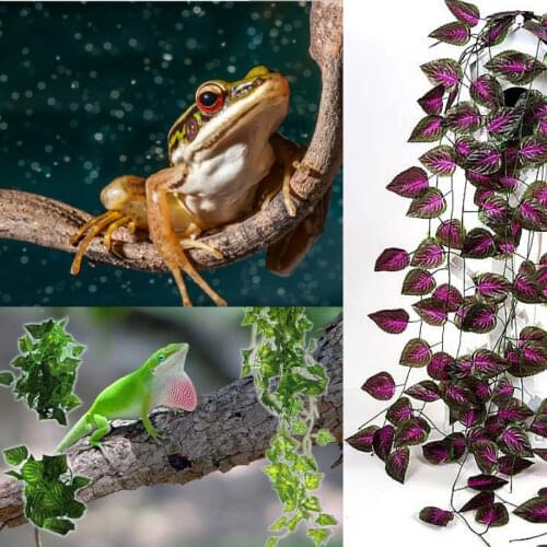 1PC Artificial Vine Lizard Habitat Reptiles Vivarium Simulation Design Terrarium Decor reptile decor