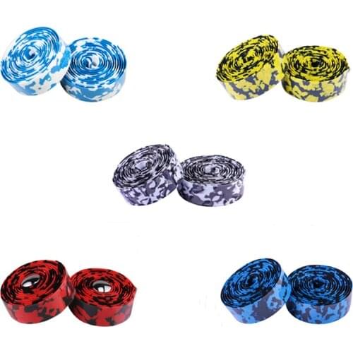2PCS Cycling Anti-Slip Rubber Sponge Straps Bicycle Road Bike Handlebar Tape Steering Wheel Cover Cycling Handlebar Accessories