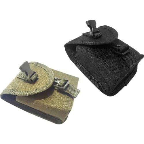 2Pcs Nylon Scuba Diving Snorkeling Spare Replacement Weight Belt Pocket Bag with Quick Release Buckle - Black Green