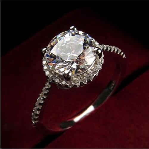 2017 Luxury Shiny top quality carat wedding engagement Ring Fashion ring For women Free shipping
