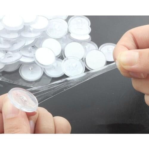 30Pc Ceiling Strong Traceless Small Disc Hook Transparent Suction Hook Home Storage Decorative Poster Hanging Self Adhesive Hook