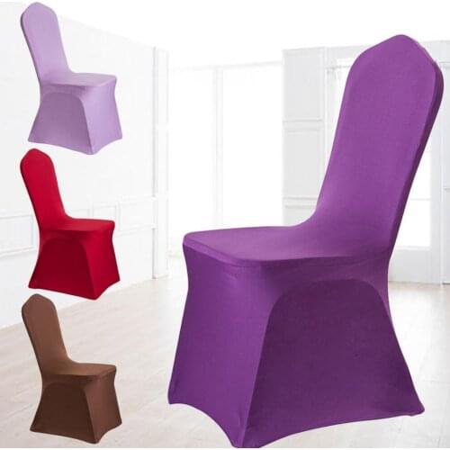 Chair cover cloth Wedding White Chair Covers Reataurant Banquet Hotel Dining Party Lycra Polyester Spandex outdoor