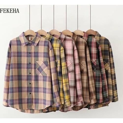 FEKEHA Women's Oversized Shirts