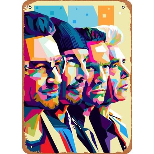Famous Legendary Music U2 Plaque Poster Metal Tin Sign 8 "x 12" Vintage Retro Wall Decor