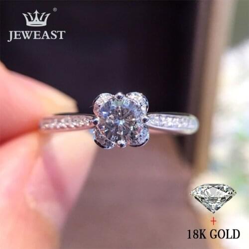 Natural Diamond 18K Gold Pure Gold Ring Beautiful Gemstone Ring Good Upscale Trendy Classic Party Fine Jewelry Hot Sell New 2020