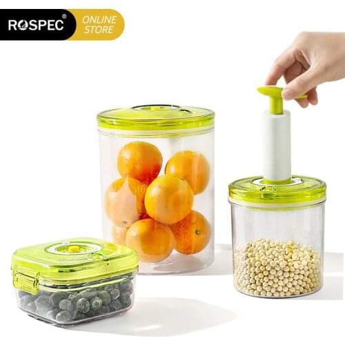 ROSPEC BPA Free Food Storage Container Vacuum Food Box PCTG Fresh Keeping Box Large Capacity Food Perservation Vacuum Container