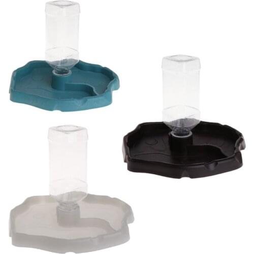 Reptile Feeder 2 in 1 Automatic Water Food Feeding Plate Lizard Turtle Dispenser