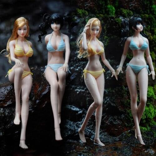 1/6 Scale SFD Anime Cute Girls Figures White Skin Including Head Tall 28cm BJD Action Figure Doll Soft Silicone Model Toys C1188