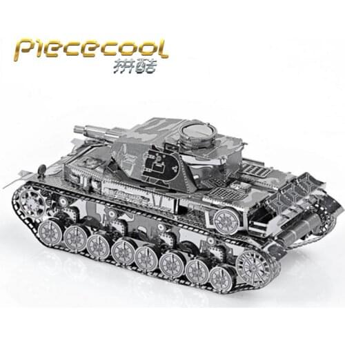 Piececool 3D Metal Puzzle Figure Toy IV TANK Educational 3D Puzzle Models toys DIY laser cut hand jigsaw Sets For Children